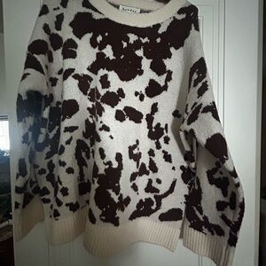 Heyday Brown and Cream Patterned Sweater